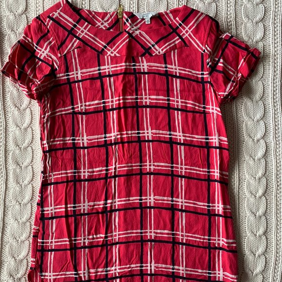 Pink Plaid Patterned Crown and Ivy Blouse - Picture 1 of 4